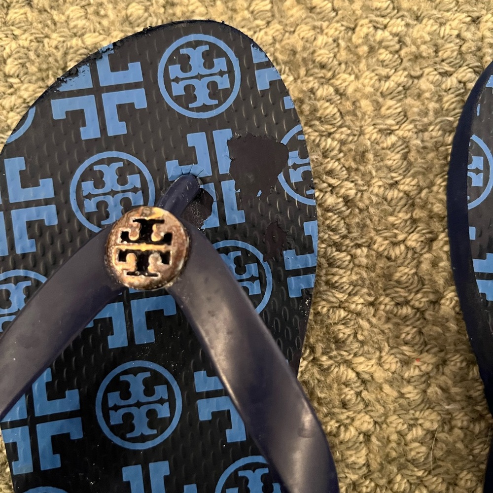 Tory Burch Blue Flip Flops